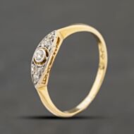 Pre-Owned Antique Yellow Gold Diamond Dress Ring 41384446