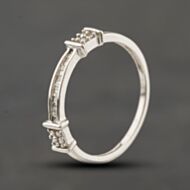 Pre-Owned 9ct White Gold Diamond Half Eternity Ring 41384488
