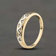 Pre-Owned 9ct Yellow Gold 0.07ct Brilliant Cut Diamond Dress Ring 41384490
