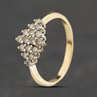 Pre-Owned 9ct Yellow Gold 0.50ct Brilliant Cut Diamond Cluster Ring 41384625