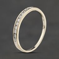 Pre-Owned 9ct White Gold 0.33ct Brilliant Cut Diamond Channel Set Half Eternity Ring 41384631