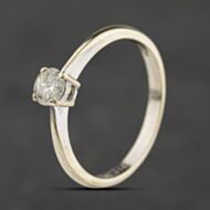 Pre-Owned 9ct White Gold 0.25ct Brilliant Cut Diamond Solitaire Ring 41384636
