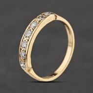 Pre-Owned 9ct Yellow Gold 0.33ct Brilliant Cut Diamond Half Eternity Ring 41384656