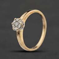 Pre-Owned 9ct Yellow Gold 0.10ct Diamond Solitaire Ring 41384707