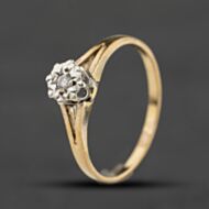 Pre-Owned 9ct Yellow Gold 0.03ct Diamond Solitaire Ring 41384717