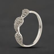 Pre-Owned 9ct White Gold Diamond Fancy Triple Cluster Ring 41384724