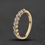 Pre-Owned 9ct Yellow Gold Diamond Half Eternity Ring 41384763