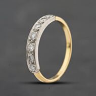 Pre-Owned 14ct Yellow Gold 0.35ct Brilliant Cut Diamond Half Eternity Ring 41384855