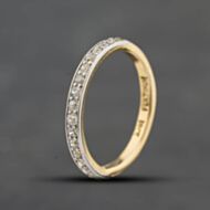 Pre-Owned Vintage Yellow Gold 0.25ct Diamond Half Eternity Ring 41384860