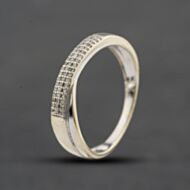 Pre-Owned 9ct White Gold Diamond Crossover Crossover Ring 41384873