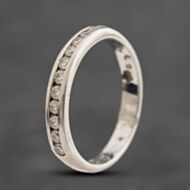 Pre-Owned Platinum 0.25ct Brilliant Cut Diamond Half Eternity Ring 41384945