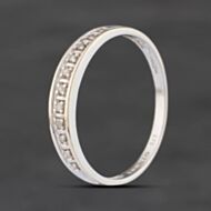 Pre-Owned 9ct White Gold 0.05ct Diamond Half Eternity Ring 41385044