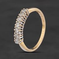 Pre-Owned 9ct Yellow Gold 0.25ct Diamond Half Eternity Ring 41385051