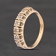 Pre-Owned 9ct Yellow Gold 0.04ct Diamond Half Eternity Ring 41385058