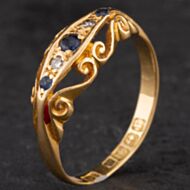 Pre-Owned 18ct Yellow Gold Sapphire Stone Set Ring 4138687