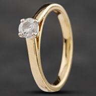 Pre-Owned 18ct Yellow Gold 0.33ct Brilliant Cut Diamond Solitaire Ring 41481006