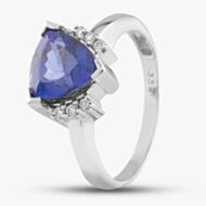 Pre-Owned 18ct White Gold 3.58cts Tanzanite & Diamond Dress Ring 41481028