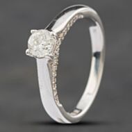 Pre-Owned 18ct Yellow Gold Certificated 0.39ct Brilliant Cut Forever Diamond Solitaire Ring 41481079