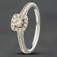 Pre-Owned 18ct White Gold 0.50ct Brilliant Cut Bridal Set Ring 41481093
