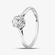 Pre-Owned Platinum 0.70ct Brilliant Cut Diamond Solitaire Ring 41481130