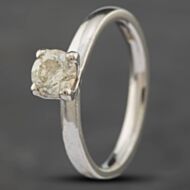 Pre-Owned Platinum Certificated 0.60ct Brilliant Cut Diamond Four Claw Solitaire Ring 41481152