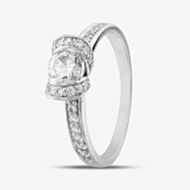 Pre-Owned Platinum Certificated 0.80ct Brilliant Cut Diamond Solitaire Ring 41481165