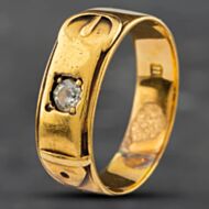 Pre-Owned Vintage Yellow Gold Diamond Set Buckle Ring 41481208