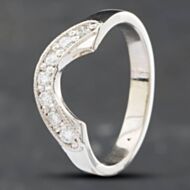Pre-Owned 18ct White Gold Diamond Shaped Ring 41481238