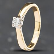 Pre-Owned 18ct Yellow Gold Brilliant Cut Diamond Solitaire Ring 41481257