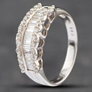 Pre-Owned 18ct White Gold Diamond Three Row Ring 41481329
