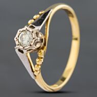 Pre-Owned 18ct Two Colour Gold Brilliant Cut Diamond Solitaire Ring 41481459