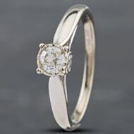 Pre-Owned 9ct White Gold Solitaire Ring 41481465