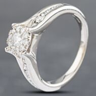 Pre-Owned 14ct White Gold Brilliant Cut Diamond Cluster Ring 41481499