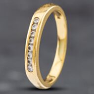 Pre-Owned 18ct Yellow Gold Brilliant Cut Diamond Half Eternity Ring 41481545