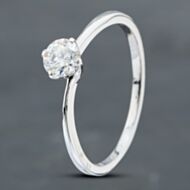 Pre-Owned 18ct White Gold 0.40ct Brilliant Cut Diamond Solitaire Ring 41481568
