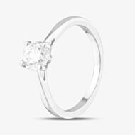 Pre-Owned Platinum Certificated 0.80ct Brilliant Cut Diamond 4 Claw Solitaire Ring 41481621