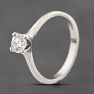 Pre-Owned Platinum 0.50ct Brilliant Cut Diamond Solitaire Ring 41481643