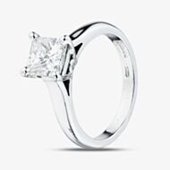 Pre-Owned Platinum Certificated 1.22ct Princess Cut Diamond Solitaire Ring 41481651
