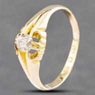 Pre-Owned Vintage 18ct Yellow Gold 0.20ct Diamond Claw Set Solitaire Ring 41481682