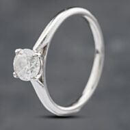Pre-Owned Platinum 0.50ct Brilliant Cut Diamond Solitaire Ring 41481703