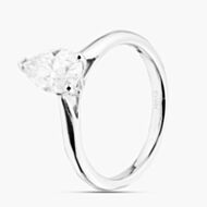 Pre-Owned Platinum Certificated 1.01ct Pear Cut Diamond Solitaire Ring 41481707