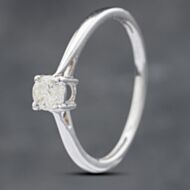 Pre-Owned 18ct White Gold 0.25ct Brilliant Cut Diamond Solitaire Ring 41481714