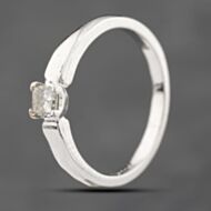 Pre-Owned 18ct White Gold Princess Cut Diamond Solitaire Ring 41481715