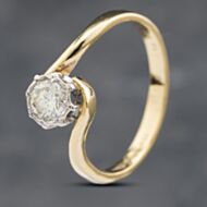Pre-Owned 18ct Yellow Gold 0.25ct Brilliant Cut Diamond Solitaire Ring 41481716