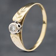 Pre-Owned 9ct Yellow Gold Brilliant Cut Diamond Solitaire Ring 41481719