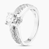 Pre-Owned 14ct White Gold Certificated 1.18ct Brilliant Cut Diamond Solitaire Ring 41481721
