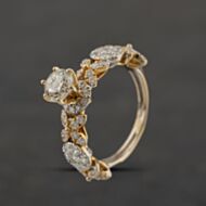 Pre-Owned 14ct Two Colour Gold Brilliant Cut Diamond Solitaire Ring 41481726