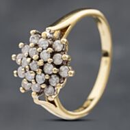 Pre-Owned 18ct Yellow Gold 0.50ct Brilliant Cut Diamond Cluster Ring 41481732
