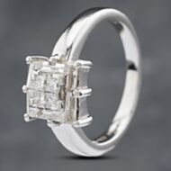 Pre-Owned Platinum Diamond Cluster Ring 41481745