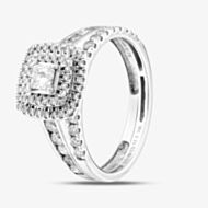 Pre-Owned 18ct White Gold Brilliant Cut Diamond Bridal Set Ring 41481747